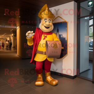 Gouden mascotte kostuum van...