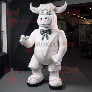 Hvid Minotaur maskot...