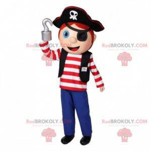 Mascote menino com roupas de pirata. Mascote pirata -