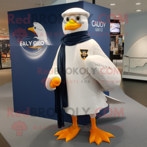 Navy Gull maskot kostume...