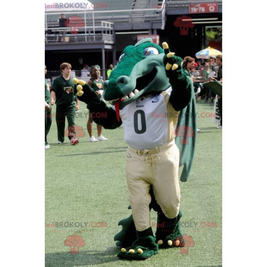 Gigantisk grønn krokodille maskot - Redbrokoly.com