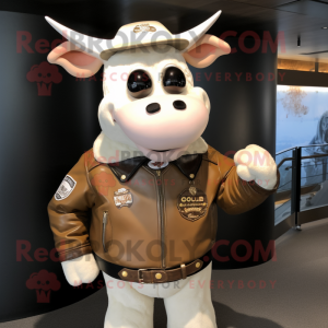 Cream Cow mascotte kostuum...