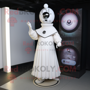 Hvid Gyro maskot kostume...