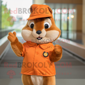 Orange Chipmunk mascotte...