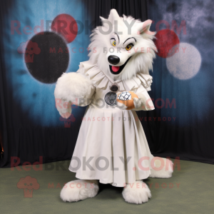 White Wolf maskot kostym...