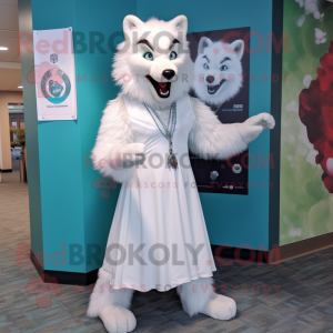 White Wolf maskot kostym...