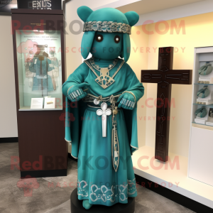 Blaugrünes Maskottchen...