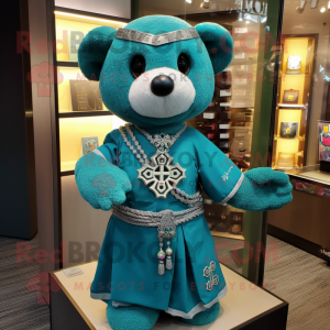 Teal Celtic Cross mascotte...