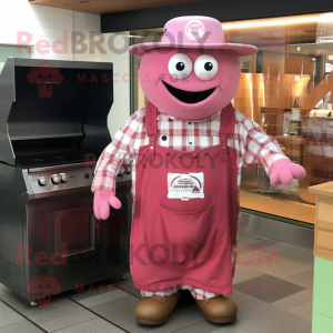 Pink Bbq Ribs maskot...