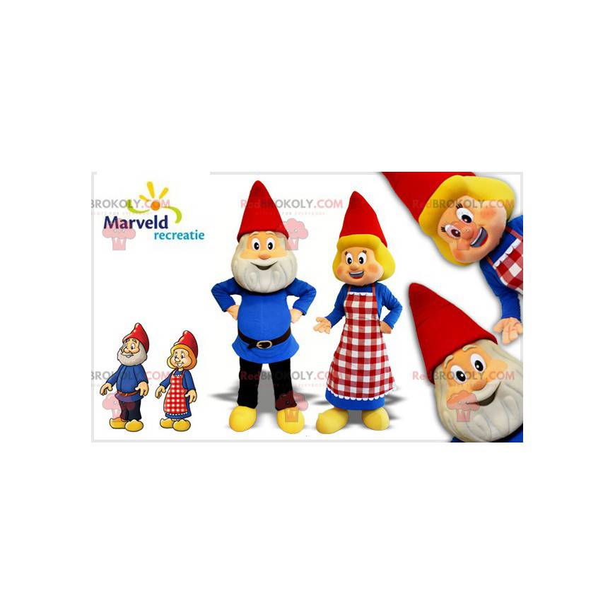 2 garden gnome elves mascots - Redbrokoly.com