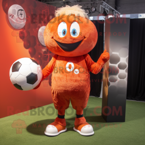 Rost Fotboll maskot kostym...