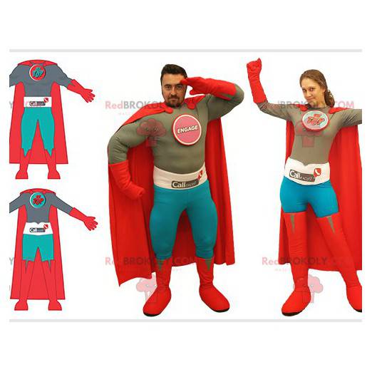 2 kostiumy superbohatera dla mężczyzny i kobiety -