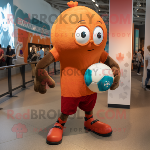 Rost Fotboll maskot kostym...