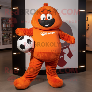 Rost Fotboll maskot kostym...