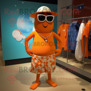 Orange Golf Bag maskot...