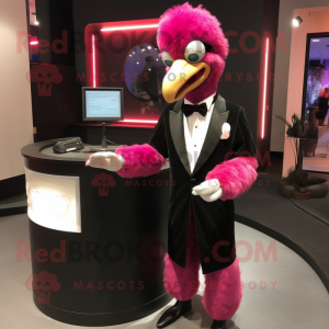 Magenta strutsmaskot drakt...