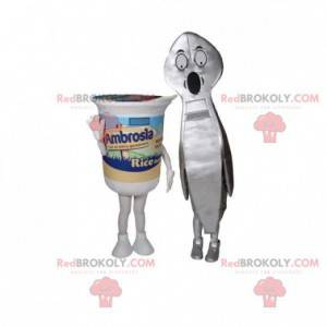 2 mascotte uno yogurt e un cucchiaio gigante - Redbrokoly.com