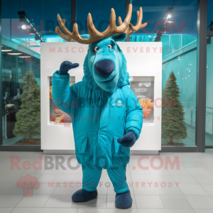 Sky Blue Irish Elk mascotte...