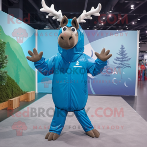 Sky Blue Irish Elk maskot...