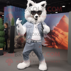 White Wolf mascotte kostuum...