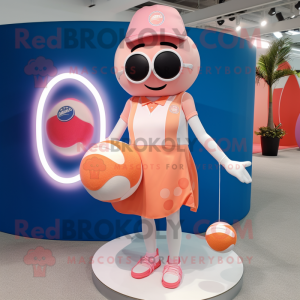 Peach Golf Ball maskot...