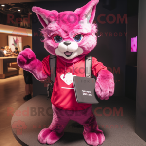 Magenta Cat mascotte...