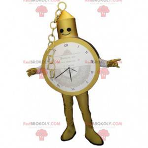 Mascota de reloj de bolsillo dorado. Ver disfraz -