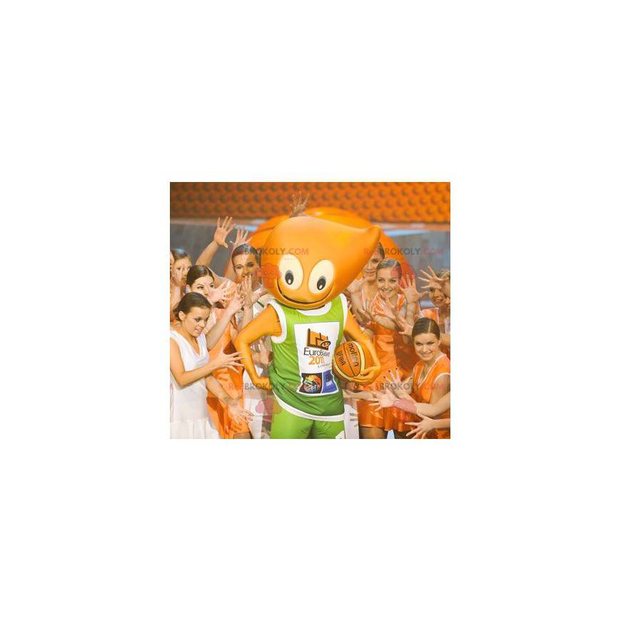 Meget smilende orange snemand maskot - Redbrokoly.com