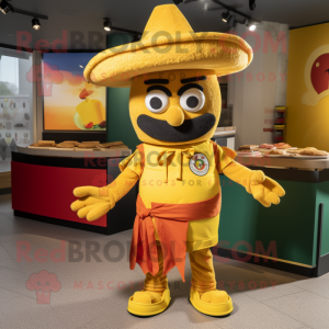 Geel Fajitas mascotte...