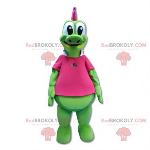 Giant dinosaur green crocodile mascot - Redbrokoly.com