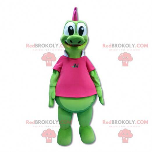 Mascotte de crocodile vert de dinosaure géant - Redbrokoly.com