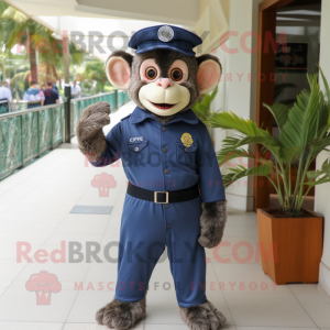 Navy Monkey maskot kostym...