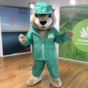 Green Otter mascotte...