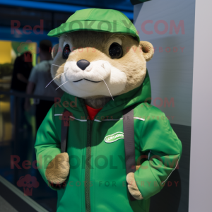 Green Otter mascotte...