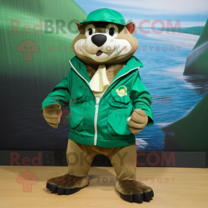 Green Otter mascotte...