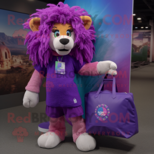 Purple Lion mascotte...