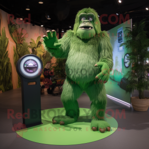 Green Sasquatch mascotte...