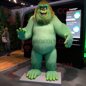 Green Sasquatch mascotte...