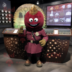 Maroon Granat maskot...