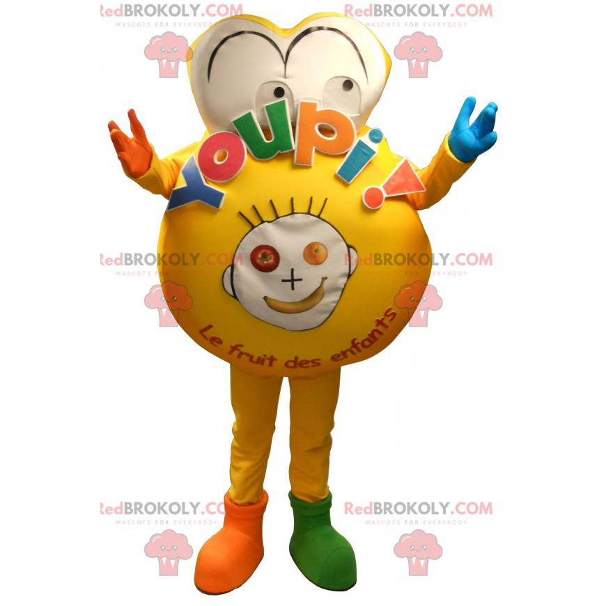 Youpi mascot famous brand of fruit for children - Redbrokoly.com