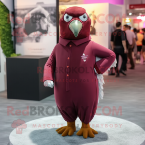 Maroon Pigeon maskot drakt...