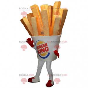 Mascotte di Burger King. Cono di patatine fritte gigante della