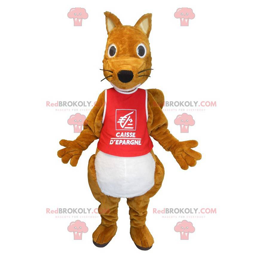 Mascotte spaarbank. Eekhoorn van de spaarbank - Redbrokoly.com
