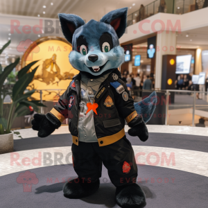 Black Fox maskot kostume...