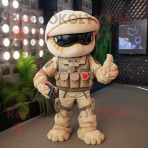 Beige Commando mascotte...