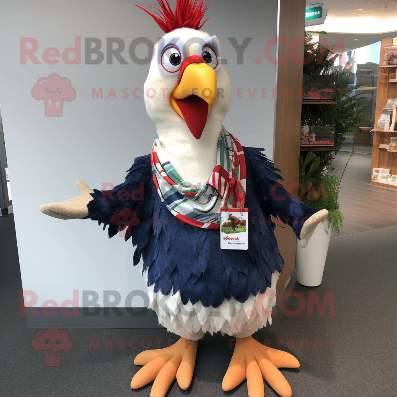 nan Roosters mascot costume character dressed with a Cargo Shorts and Shawl pins