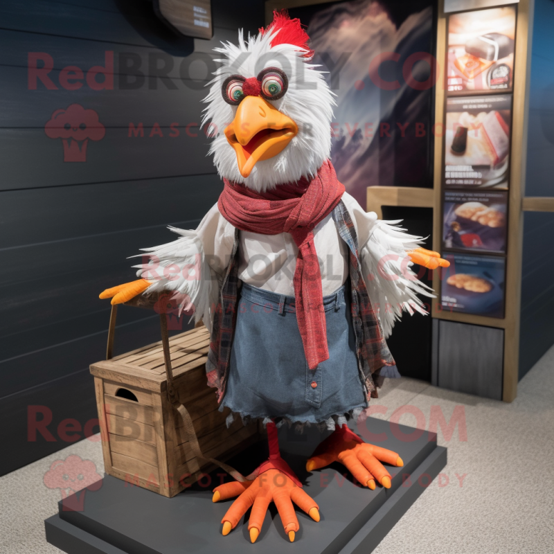 nan Roosters mascot costume character dressed with a Cargo Shorts and Shawl pins nan Roosters mascot costume character dressed with a Cargo Shorts and Shawl pins