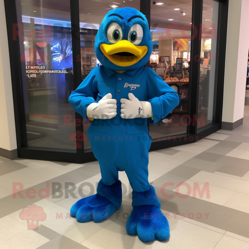 Blue Hens mascot costume character dressed with a Dress Pants and Smartwatches