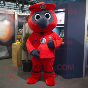 Red Navy Seal maskot...