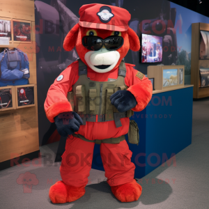 Red Navy Seal Maskottchen...